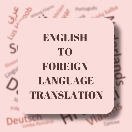 English to Foreign Language Translation