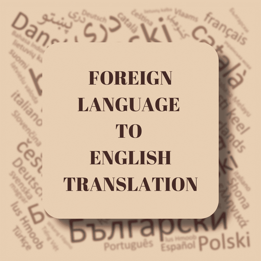 Foreign Language to English Translation