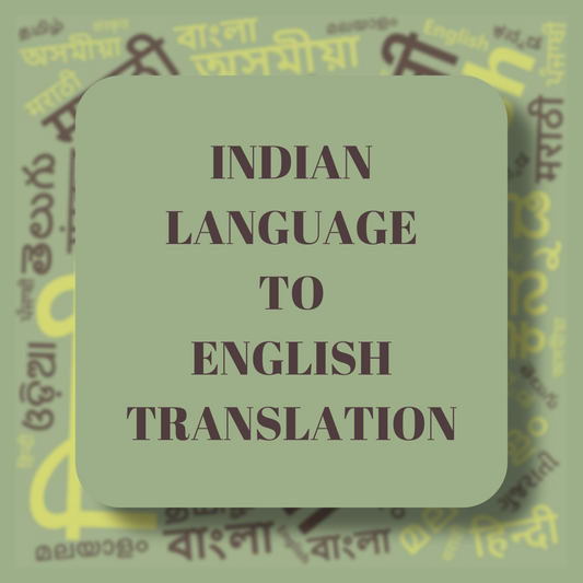 Indian language to English translation